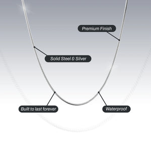 1.3MM STERLING SILVER REAL SNAKE CHAIN