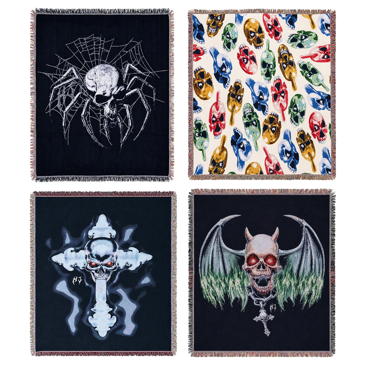 BACK 2 SKULL TAPESTRIES
