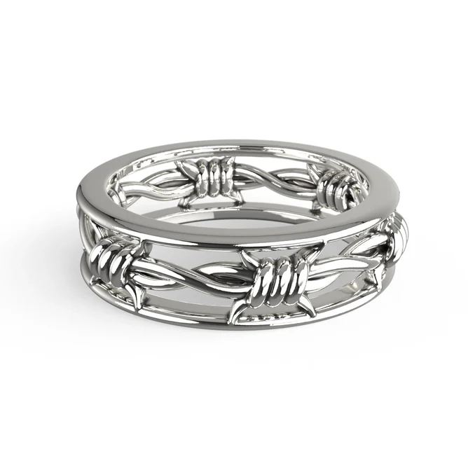 BARBED WIRE BAND RING