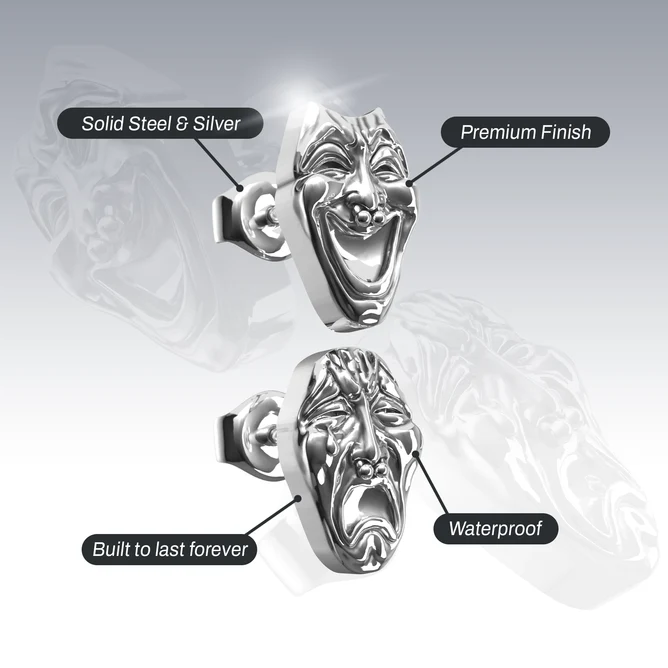LAUGH NOW, CRY LATER STUD EARRINGS